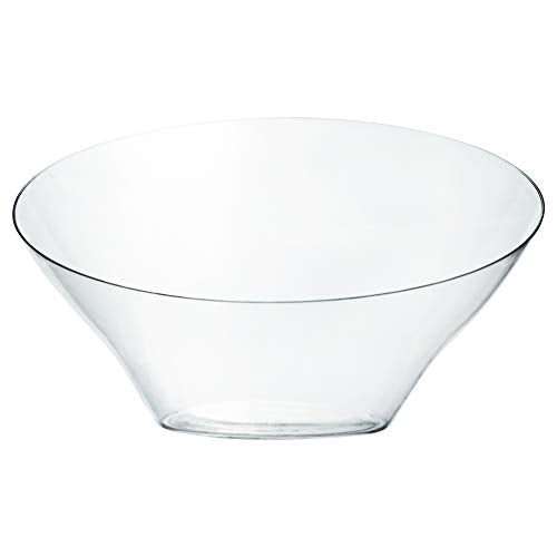 Disposable Medium Clear Angled Plastic Serving Bowls - Pack of 4