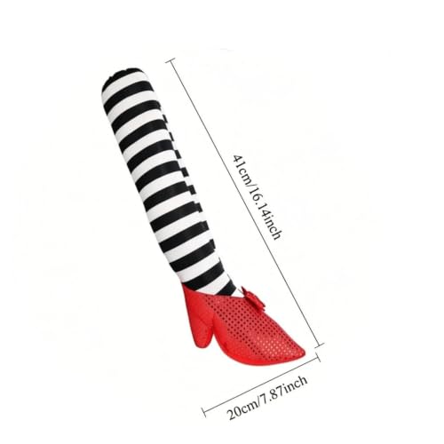 Halloween Witch Legs Prop with Red Shoes - Indoor & Outdoor Decor