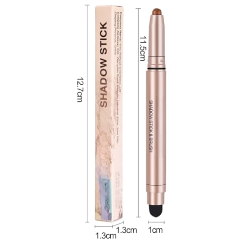 A10 Black Long-Lasting Cream Eyeshadow Stick with Shimmer & Built-in Smudger - Easy Application