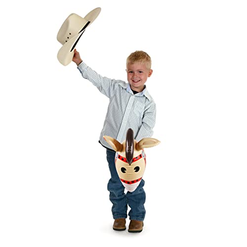 Multicolor Inflatable Stick Horse Set - 12pcs 38-inch Party Horse Props for Cowboy, Pony, Western Themes
