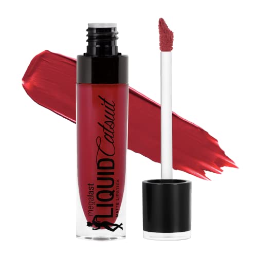 Liquid Matte Lipstick - Bold Red, Moisturizing & Smudge-Proof, 0.21 oz