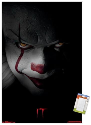 Pennywise Wall Poster with Mount Bundle - 22.4 x 14.7 Inches, High-Resolution Artwork