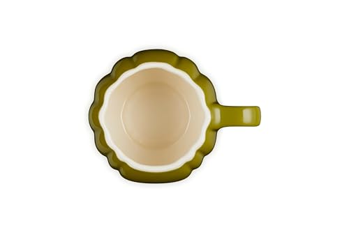 Le Creuset Pumpkin Mug with Lid - 14 oz Olive Stoneware