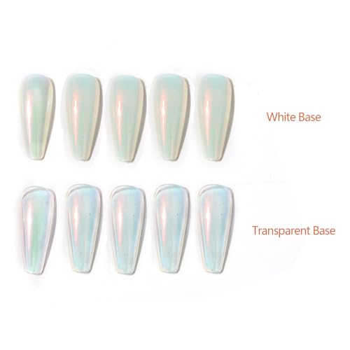 Orange Pearl Chrome Nail Powder - Rainbow Nail Glitter for Gel Nails - M