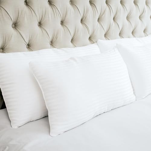 Queen Down Alternative Pillows Set of 2 - Hypoallergenic, Breathable, Gusseted Comfort