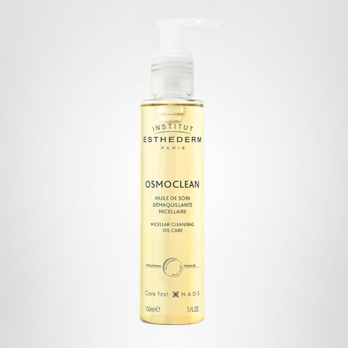 Institut Esthederm Micellar Cleansing Oil Care, Gentle Face Cleanser and Makeup Remover for All Skin Types, 150ml