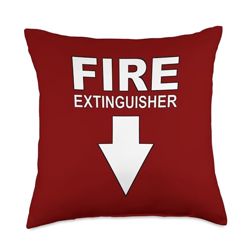 Fire Extinguisher Costume Throw Pillow - 18x18, Fun Halloween Decor