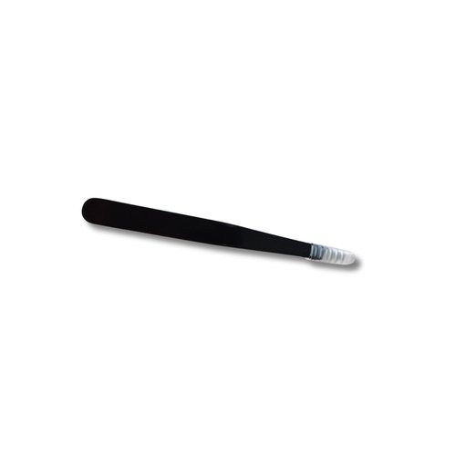 Rui Smiths Professional Slanted Tweezers | Precision German Stainless Steel Eyebrow Tweezers, Aligned Tips, Matte Black Finish