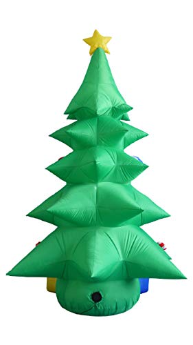 8 FT Tall Inflatable Christmas Tree with LED Lights, Multicolor Gift Boxes & Star