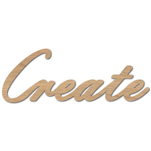 Create Laser Cut Wood Letter Sign Wall Decor - Unfinished Wooden Art, 11.8x4.7 Inches - Variation of THIS listing
