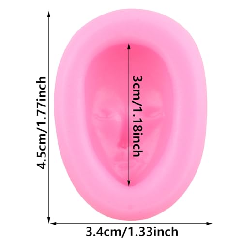 3D Human Face Silicone Fondant Mold - Style A Cake Decoration Tool