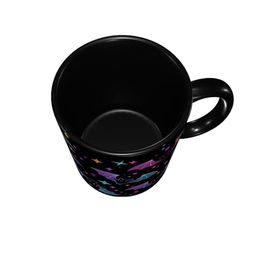 Purple Bat Coffee Mug 11oz Funny Ceramic Tea Cup with Handle - Novelty Gift for Women