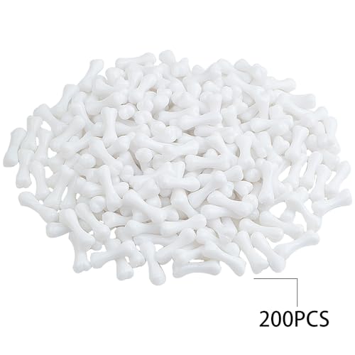 Mini Plastic Skeleton Bones Set - 200 White Halloween Craft Props