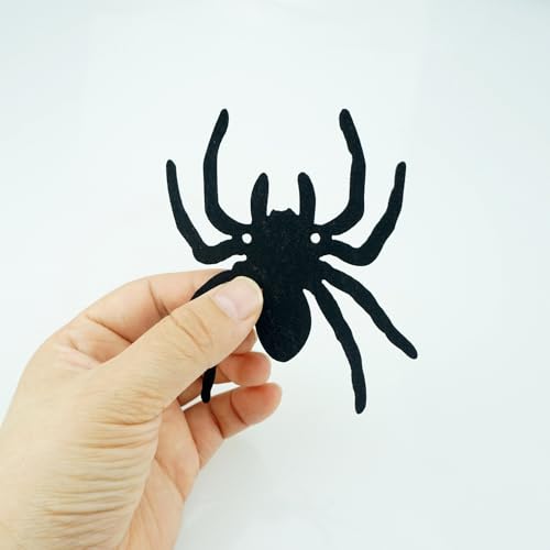 Halloween Spider Web Garland with Felt Spiders - 2 Pack Indoor Outdoor Decor