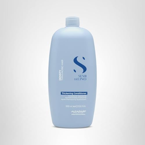 Alfaparf Milano Semi Di Lino Density Conditioner - Sulfate-Free, Detangling & Moisturizing for Thin Hair with Filler Complex - Provides Softness & Added Volume (33.8 Fl Oz)