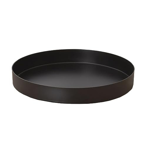 Black Round Metal Candle Holder Tray 7.8 Inch Decorative Serving Tray - Variation of THIS listing