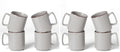 Light Gray Coffee Mug Set of 4 - 14oz Ceramic Cups for Latte Tea Milk