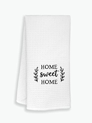 Home Wreath Kitchen Towels Dishcloths - Sweet Home Variation - Absorbent & Decorative