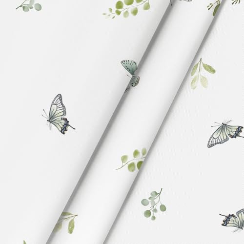 Horaldaily Eucalyptus Floral Tablecloth 60x120 Inch Rectangular Green for Party & Picnic