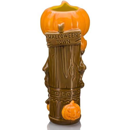Nightmare Before Christmas Pumpkin King Ceramic Mug - 16oz Tiki Tumbler for Drinks