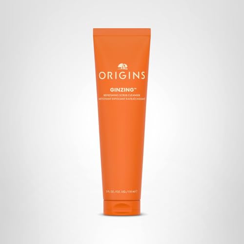 Origins GinZing Gentle Exfoliating Cleanser | Visibly Refines Pores & Brightens | With Caffeine, Ginseng & Jojoba Beads, 5 Fl Oz