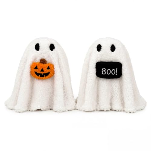 Halloween Ghost Table Decorations - 2pcs Draped Plush Spooky Decor for Indoor Display