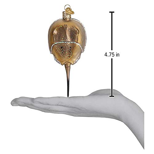 Horseshoe Crab Glass Christmas Ornament - Coastal Handcrafted Holiday Decoration - Sea Collection - Variation of Horseshoe Crab