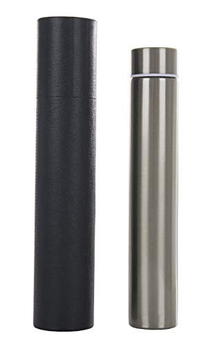 Slim Stainless Steel Vacuum Insulated Water Bottle 8.8oz - Silver