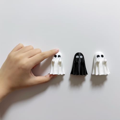Ghost Refrigerator Magnets 2Pcs Halloween Decor White+White - Removable Magnetic Fridge Decor