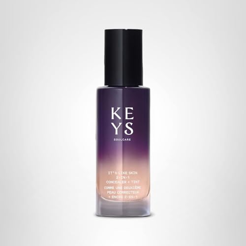 Keys Soulcare It's Like Skin 2-In-1 Concealer + Tint, Brightens & Blurs with Niacinamide & Squalane for Radiant Skin, Vegan, Cruelty-Free, 1 Fl Oz