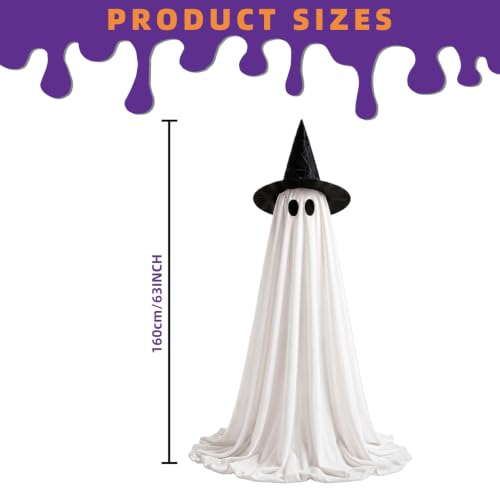 Lighted Ghost Halloween Decorations Set - Indoor & Outdoor Spooky Yard Decor