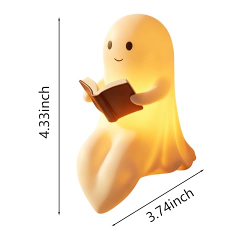 Halloween Ghost Figurine Reading Book Vinyl Decoration - Spooky Home Decor