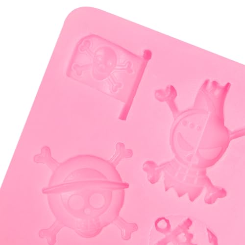 Pirate Skull Silicone Mold for Cake Decorating and Crafts - Set of 4