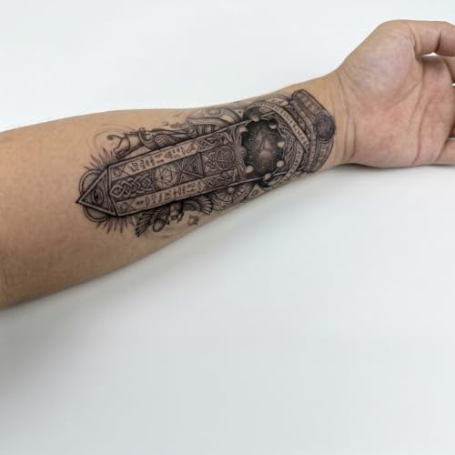 Ancient Egyptian Temporary Tattoos for Men Women - 10 Sheets, Realistic, Waterproof, Long-lasting