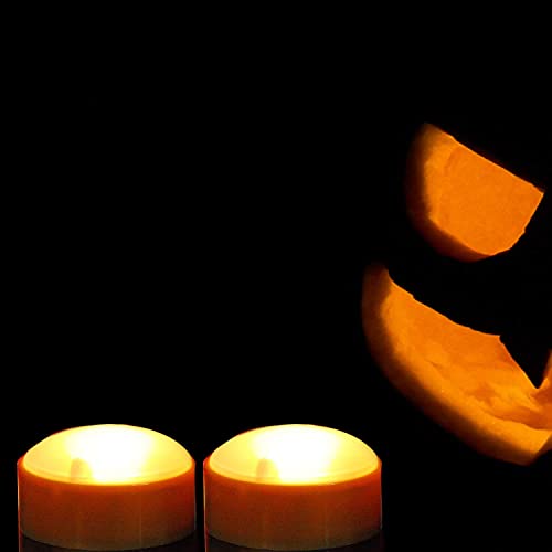 4 Pack Halloween Pumpkin Lanterns with Remote - Battery Operated Flameless LED Candles, Orange