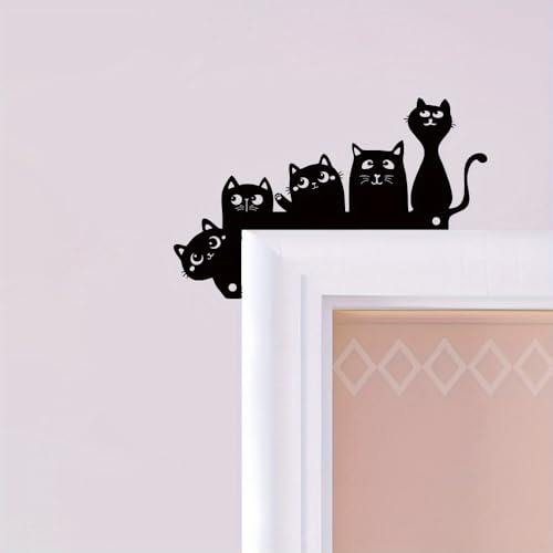 Cats Metal Wall Decor Door Frame - Indoor Outdoor Cat Lover Gift
