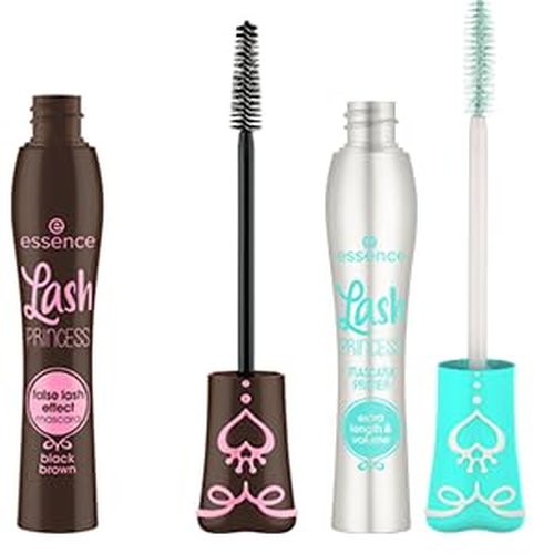 Essence Lash Princess Mascara & Primer Bundle - Brown Color for Stunning Lashes