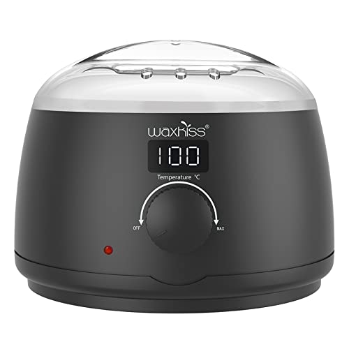 Waxkiss Digital Wax Warmer with See-Through Lid & 14oz Pot - Black