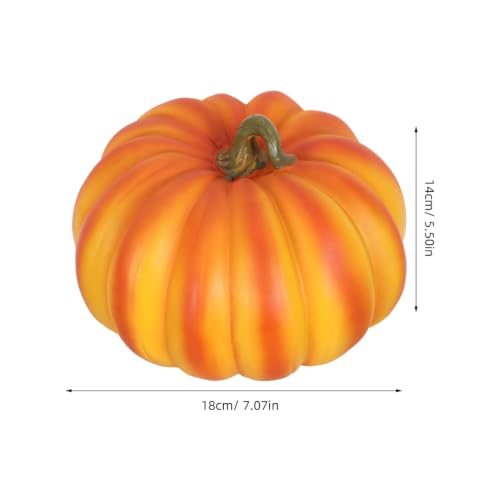 Artificial Pumpkin Decoration - Realistic Resin Fall Halloween Thanksgiving Ornament 19x14cm