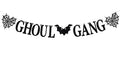 Halloween Banner - Ghoul Gang Horror Party Decorations, Reusable Glitter Sign