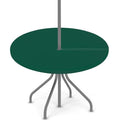 Outdoor Round Tablecloth with Umbrella Hole - Waterproof & Elastic Fit, 44 Inch - Green