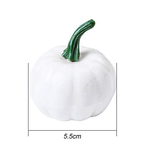 White Mini Artificial Pumpkins 36 Pack Fall Harvest Decor for Home & Parties