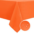 Fall Halloween Square Tablecloth - Washable Fabric Cover 54x54 Inch Pumpkin Orange