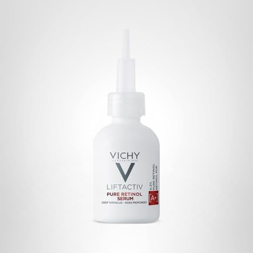 Vichy LiftActiv Pure Retinol Serum for Face, Anti-Aging Face Serum for Wrinkles & Fine Lines, .2% Retinol + Peptides, Resurfaces Skin Sexture To Smooth & Firm Skin, 1 Fl. Oz.