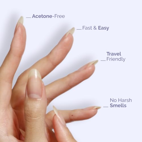 Nail Polish Remover Pads 10pcs - Non-Acetone, Strengthening & Moisturizing