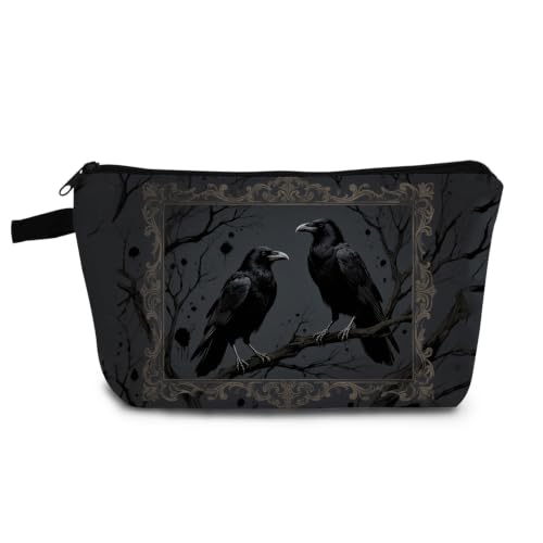 Gothic Style Cosmetic Bag - Small Makeup & Toiletry Organizer - Variation of HZZ18335