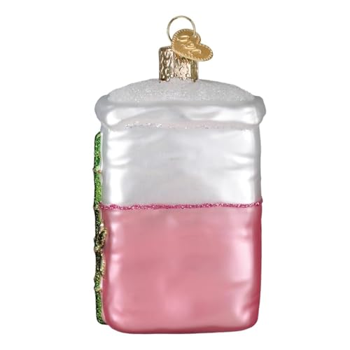 Christmas Glass Ornament Bag of Sugar Hand-Painted Holiday Decoration