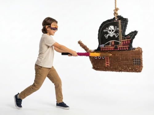Large Pirate Ship Piñata Party Set for Pirate Theme Birthday Kids & Adults
