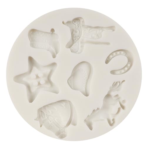 Cowboy Boot & Horseshoe Silicone Mold Set - Cake Decorating & Crafts - Variation of Style A