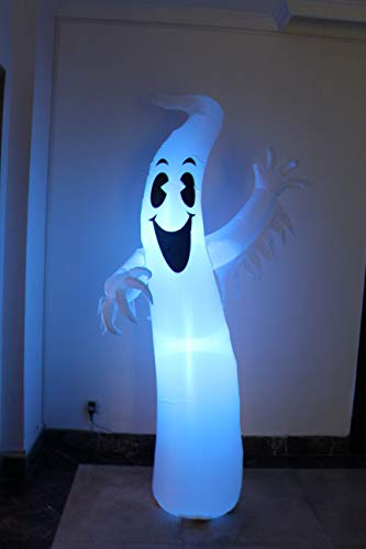 8 Ft Tall Lighted Inflatable Ghost Monster Halloween Decor with Color Changing LEDs